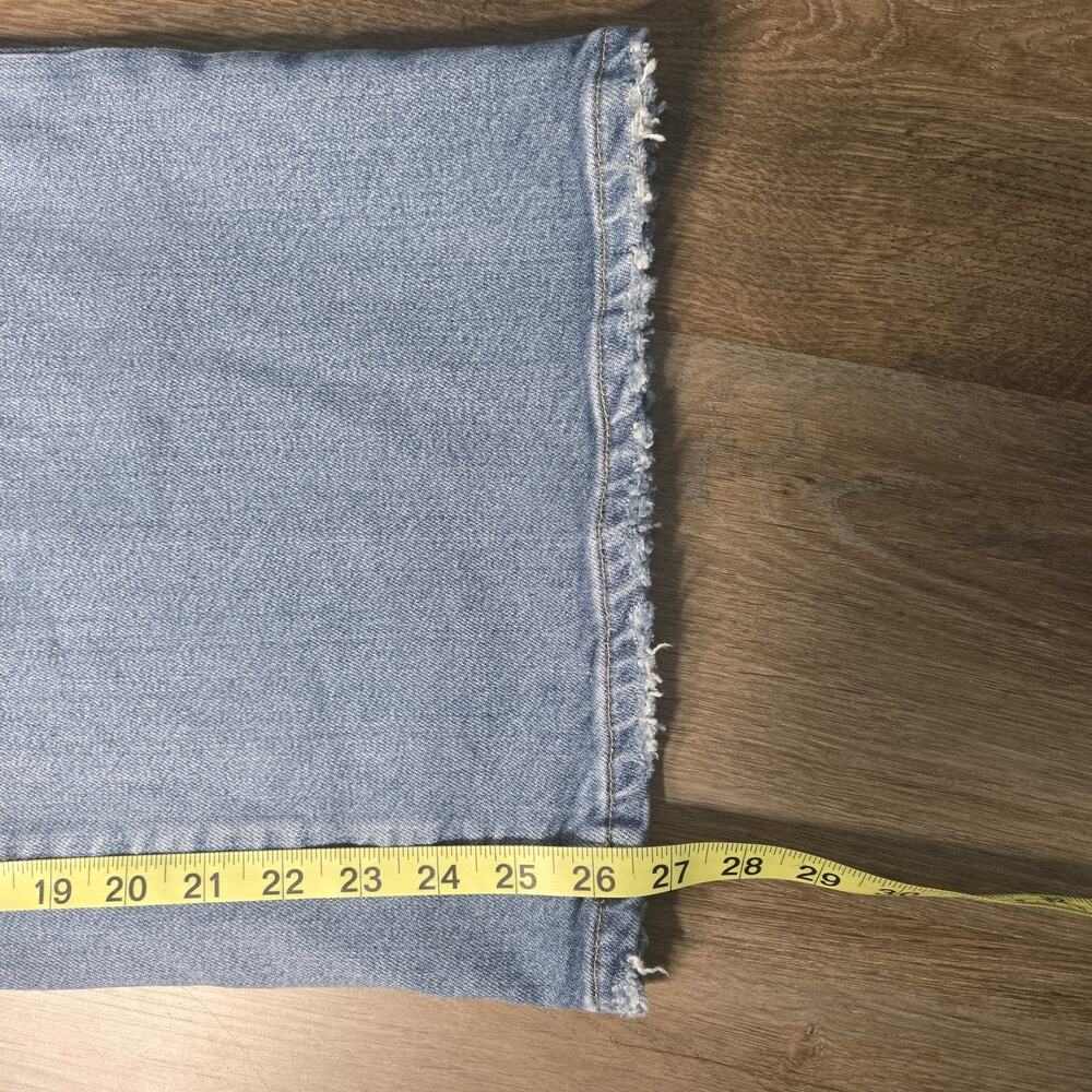 Good American Good Waist Palazzo Crop Wide Leg Blue Denim Jeans, Size 16 NWT - Picture 5 of 10